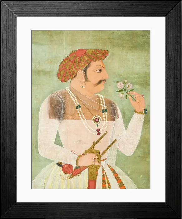 Framed Print : Maharana Jagat Singh I (reigned 1628-1654) (image 2 of 2), between c1760 and c1765. Creator: Unknown Framed Print : Maharana Jagat Singh I (reigned 1628-1654) (image 2 of 2), between c1760 and c1765. Creator: Unknown