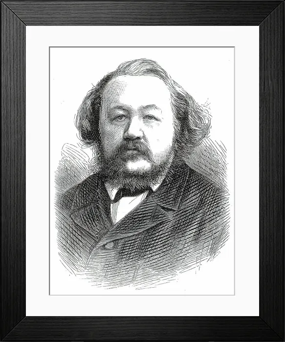 Framed Print : The late F. Freiligrath, 1876. Creator: Unknown Framed Print : The late F. Freiligrath, 1876. Creator: Unknown