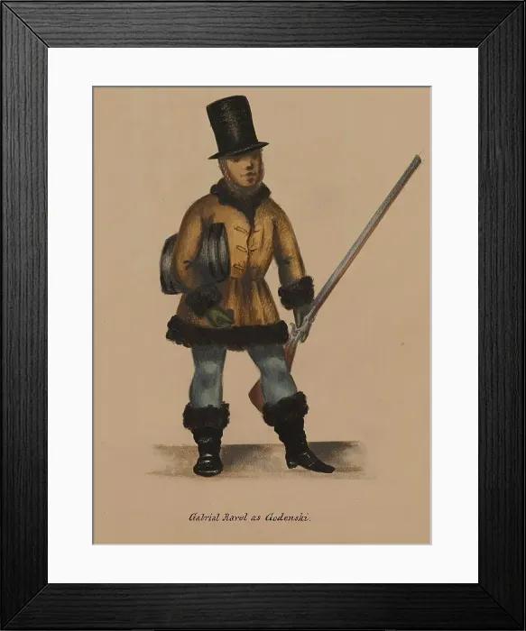 Framed Print : Gabriel Ravel as Godenski, 1855-1859. Creator: Alfred Jacob Miller