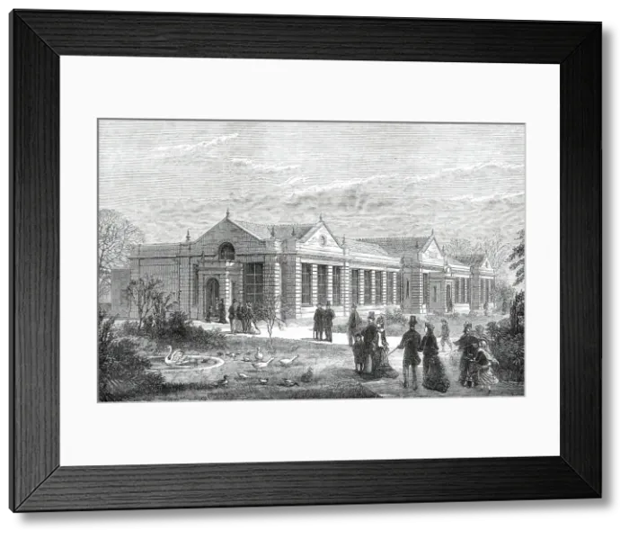 Framed Print : The New Lion-House, Zoological Society's Gardens, 1876. Creator: Unknown Framed Print : The New Lion-House, Zoological Society's Gardens, 1876. Creator: Unknown