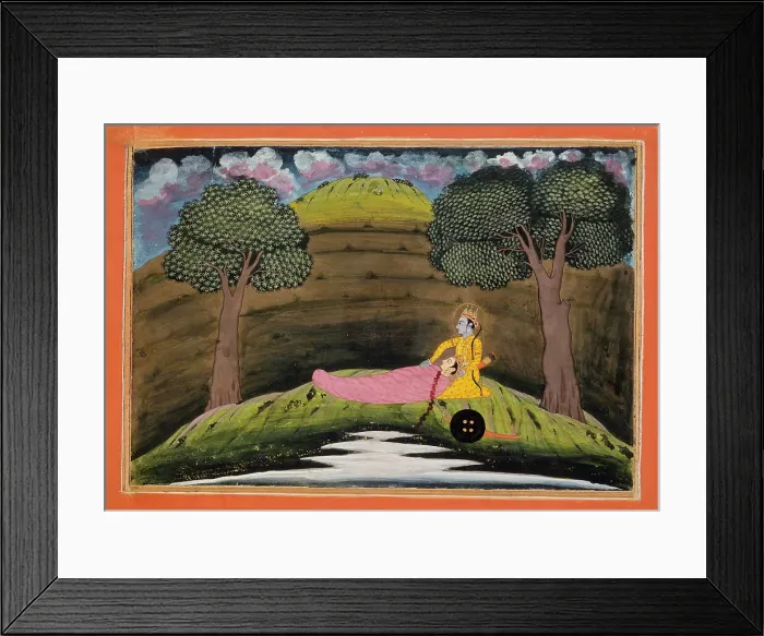 Framed Print : The Swooning of Lakshmana, Folio from a Ramayana (Adventures of Rama), c1775. Creator: Unknown Framed Print : The Swooning of Lakshmana, Folio from a Ramayana (Adventures of Rama), c1775. Creator: Unknown