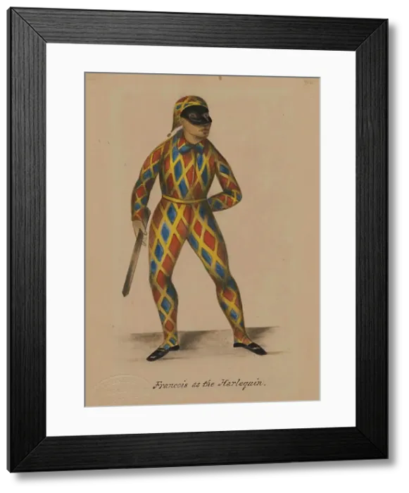 Framed Print : Françoise Ravel as the Harlequin, 1855-1859. Creator: Alfred Jacob Miller Framed Print : Françoise Ravel as the Harlequin, 1855-1859. Creator: Alfred Jacob Miller