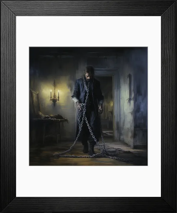 Framed Print : AI IMAGE - The Ghost of Jacob Marley, 2023. Creator: Heritage Images Framed Print : AI IMAGE - The Ghost of Jacob Marley, 2023. Creator: Heritage Images