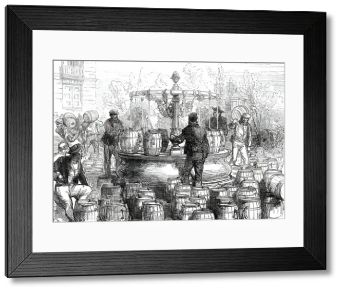 Framed Print : Sketches in Madrid: the Water Supply of Madrid, 1876. Creator: C.R Framed Print : Sketches in Madrid: the Water Supply of Madrid, 1876. Creator: C.R