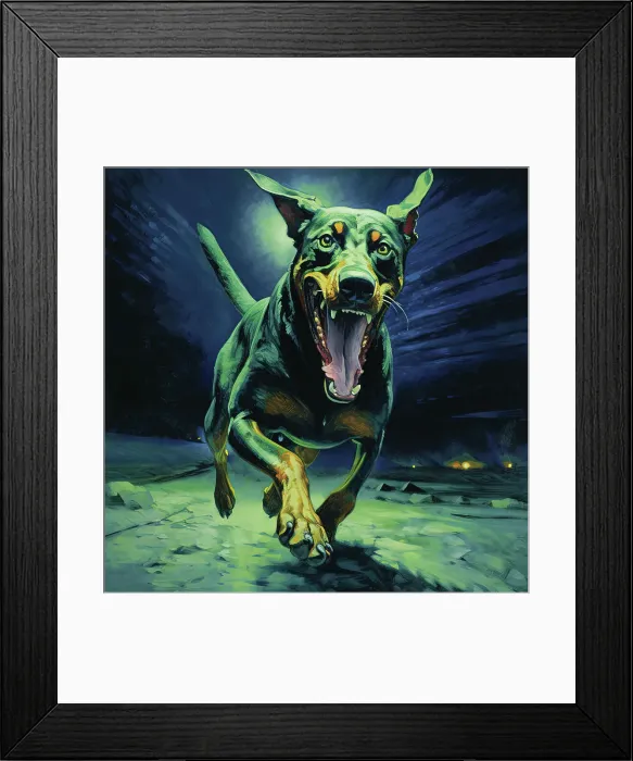 Framed Print : AI IMAGE - The Hound of the Baskervilles, 2023. Creator: Heritage Images Framed Print : AI IMAGE - The Hound of the Baskervilles, 2023. Creator: Heritage Images