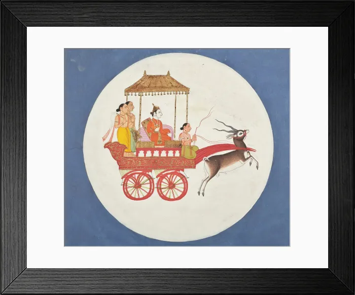 Framed Print : Chandra, The Moon God; Folio from a Book of Dreams (image 2 of 3), between 1700 and 1725. Creator: Unknown Framed Print : Chandra, The Moon God; Folio from a Book of Dreams (image 2 of 3), between 1700 and 1725. Creator: Unknown