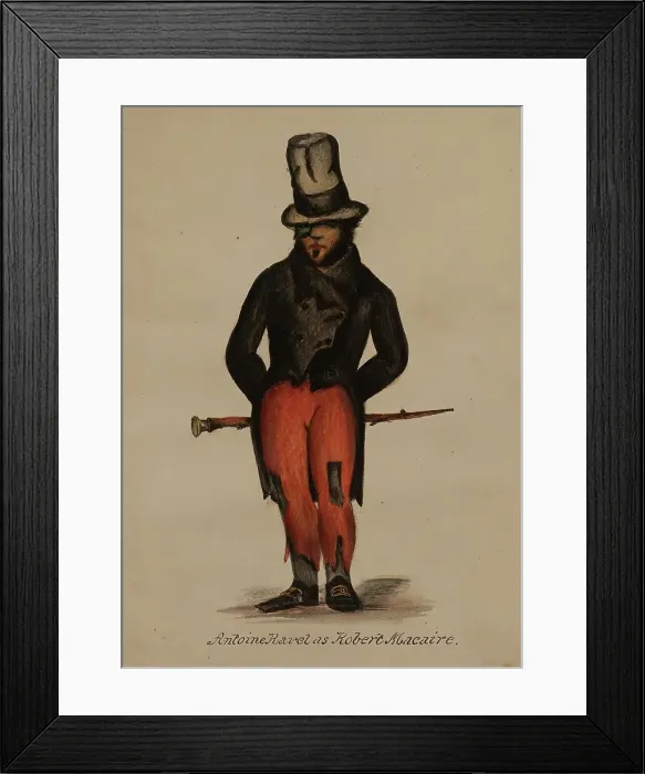 Framed Print : Antoine Ravel as Robert Macaire, 1855-1859. Creator: Alfred Jacob Miller Framed Print : Antoine Ravel as Robert Macaire, 1855-1859. Creator: Alfred Jacob Miller