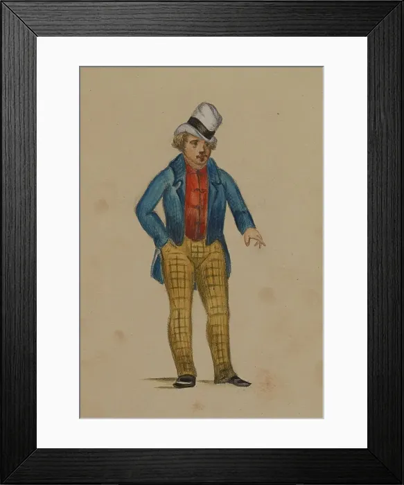Framed Print : Unidentified Figure, 1855-1859. Creator: Alfred Jacob Miller