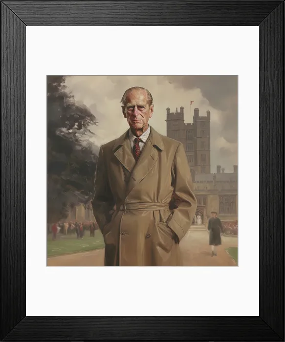 Framed Print : AI IMAGE - Portrait of Prince Philip, Duke of Edinburgh, 2000s, (2023). Creator: Heritage Images Framed Print : AI IMAGE - Portrait of Prince Philip, Duke of Edinburgh, 2000s, (2023). Creator: Heritage Images