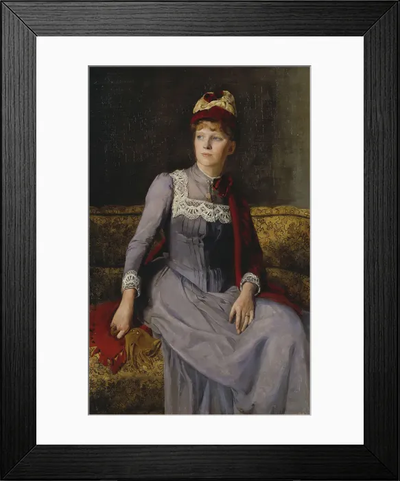 Framed Print : Mrs Anna Flensburg, 1887. Creator: Vilhelmina Carlson Framed Print : Mrs Anna Flensburg, 1887. Creator: Vilhelmina Carlson