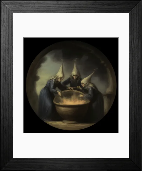 Framed Print : AI IMAGE - The witches from Macbeth, 2023. Creator: Heritage Images. AI IMAGE - The witches from Macbeth, 2023. Creator: Heritage Images Framed Print : AI IMAGE - The witches from Macbeth, 2023. Creator: Heritage Images. AI IMAGE - The witches from Macbeth, 2023. Creator: Heritage Images