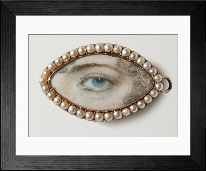 Framed Print : Eye Miniature, Ann Fryer (prob. b. 1768), 1787. Creator: Unknown Framed Print : Eye Miniature, Ann Fryer (prob. b. 1768), 1787. Creator: Unknown