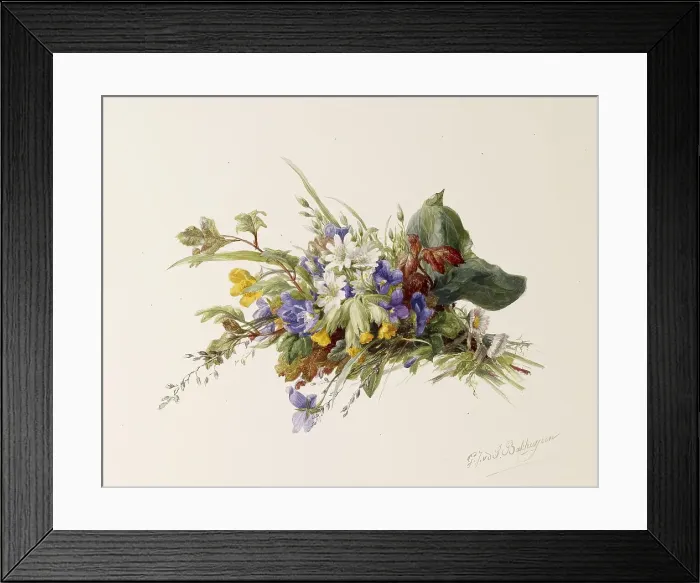 Framed Print : Bouquet of Wildflowers, c1875. Creator: Gerardina Jacoba van de Sande Bakhuyzen Framed Print : Bouquet of Wildflowers, c1875. Creator: Gerardina Jacoba van de Sande Bakhuyzen