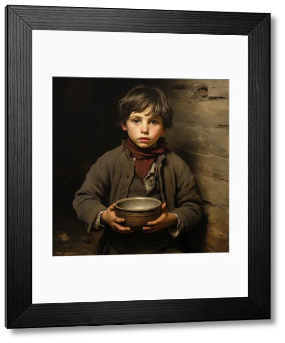 Framed Print : AI IMAGE - Oliver Twist, 2023. Creator: Heritage Images Framed Print : AI IMAGE - Oliver Twist, 2023. Creator: Heritage Images