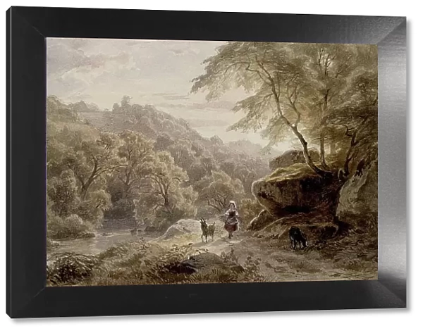 Woodland and River Scene, 19th century. Creator: Unknown