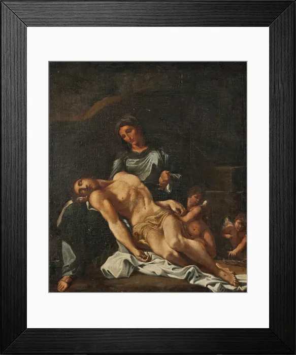 Framed Print : Pieta, 18th century. Creator: After Annibale Carracci (1560-1609) Framed Print : Pieta, 18th century. Creator: After Annibale Carracci (1560-1609)