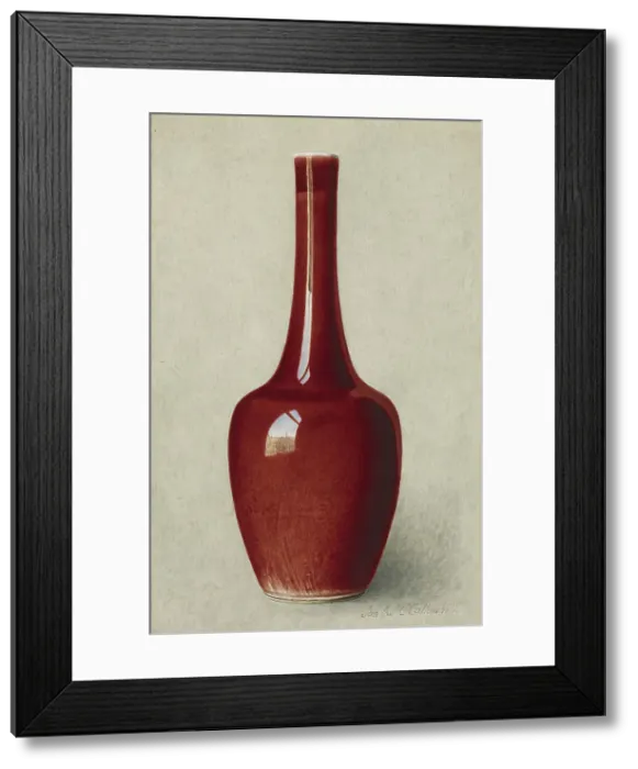 Framed Print : Bottle-shaped Vase, 1889-1896. Creator: James Callowhill Framed Print : Bottle-shaped Vase, 1889-1896. Creator: James Callowhill