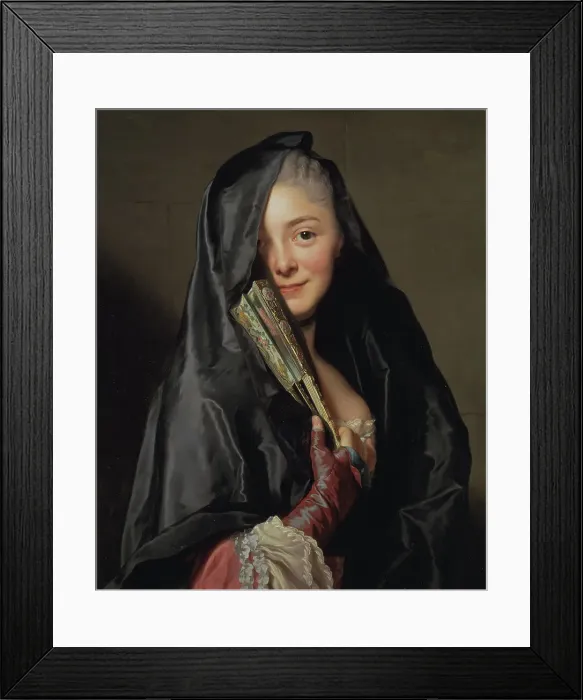 Framed Print : The Lady with the Veil (the Artist's Wife), 1768. Creator: Alexander Roslin Framed Print : The Lady with the Veil (the Artist's Wife), 1768. Creator: Alexander Roslin