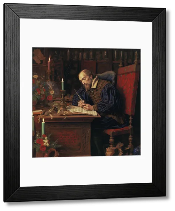 Framed Print : AI IMAGE - Portrait of William Shakespeare, 1600s, (2023). Creator: Heritage Images Framed Print : AI IMAGE - Portrait of William Shakespeare, 1600s, (2023). Creator: Heritage Images