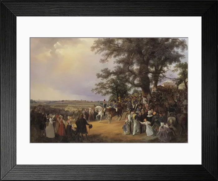 Framed Print : Review in Ladugårdsgärde Fields during Czar Nicolaus Visit in 1838. Creator: Karl Stefan Bennet Framed Print : Review in Ladugårdsgärde Fields during Czar Nicolaus Visit in 1838. Creator: Karl Stefan Bennet