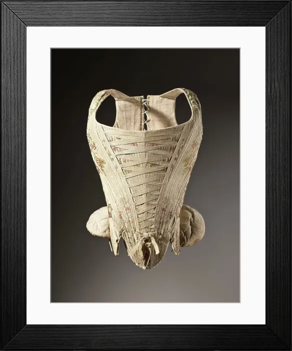 Framed Print : Woman's corset, France, between c.1730 and c.1740. Creator: Unknown Framed Print : Woman's corset, France, between c.1730 and c.1740. Creator: Unknown