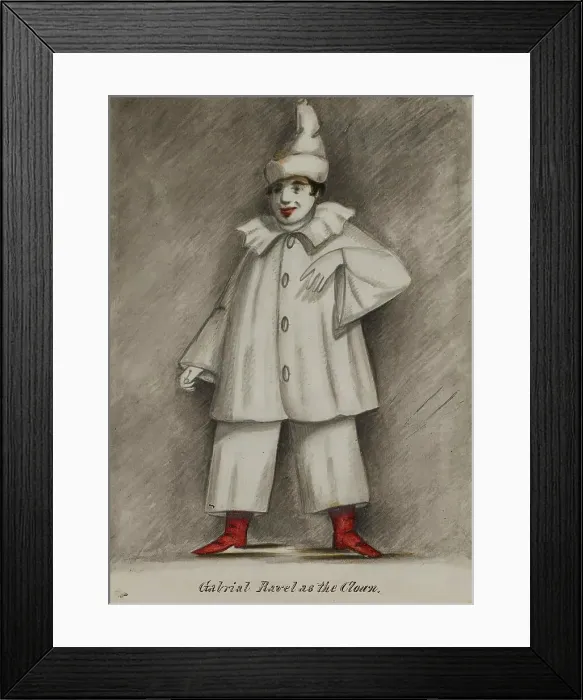 Framed Print : Gabriel Ravel as the Clown, 1855-1859. Creator: Alfred Jacob Miller Framed Print : Gabriel Ravel as the Clown, 1855-1859. Creator: Alfred Jacob Miller