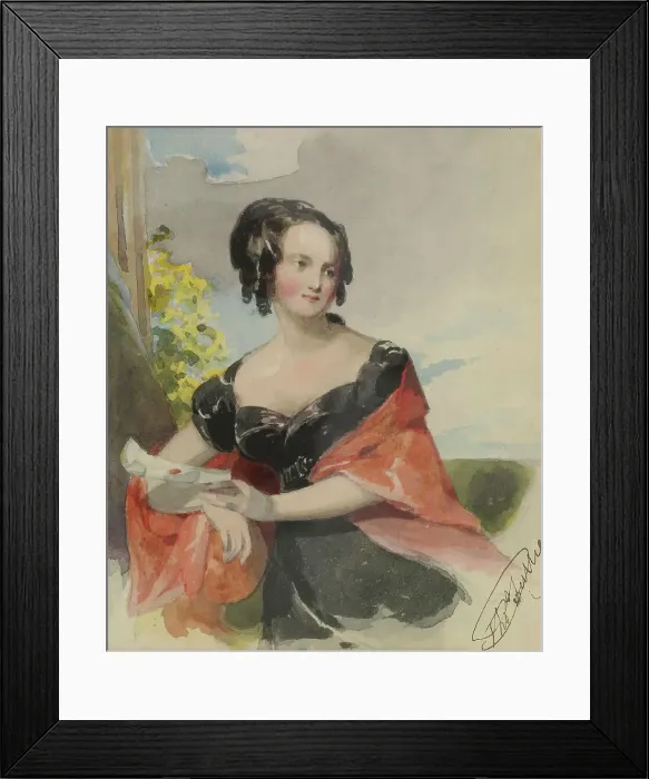 Framed Print : Portrait of a Lady, c1830. Creator: Thomas Sully Framed Print : Portrait of a Lady, c1830. Creator: Thomas Sully