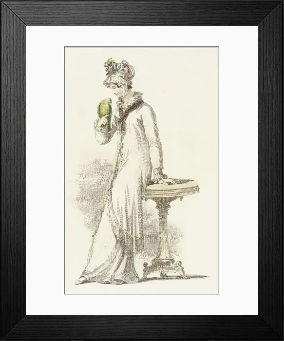 Framed Print : Fashion Plate (Morning Dress), 1815. Creator: Unknown Framed Print : Fashion Plate (Morning Dress), 1815. Creator: Unknown