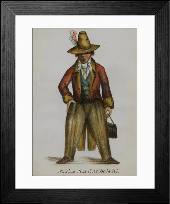 Framed Print : Antoine Ravel as Bobadil, 1855-1859. Creator: Alfred Jacob Miller Framed Print : Antoine Ravel as Bobadil, 1855-1859. Creator: Alfred Jacob Miller
