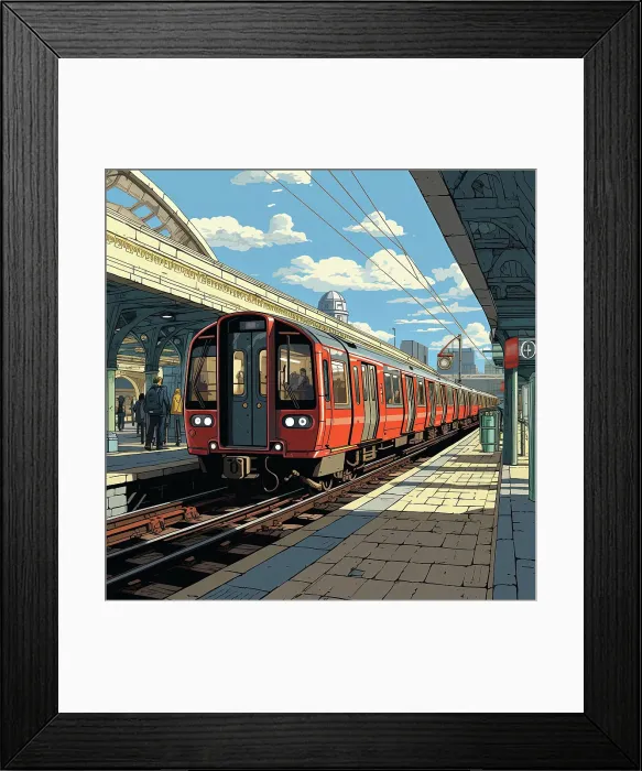 Framed Print : AI IMAGE - London Underground train, 2023. Creator: Heritage Images Framed Print : AI IMAGE - London Underground train, 2023. Creator: Heritage Images