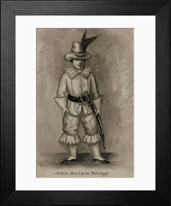 Framed Print : Antoine Ravel as the White Knight, 1855-1859. Creator: Alfred Jacob Miller Framed Print : Antoine Ravel as the White Knight, 1855-1859. Creator: Alfred Jacob Miller