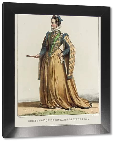 Fashion Plate: Dame Francaise Du Temps De Henri III, no. 44, c1850. Creator: Unknown