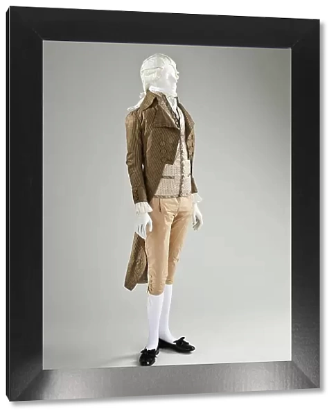 Man's tailcoat, France, between c.1790 and c.1795. Creator: Unknown