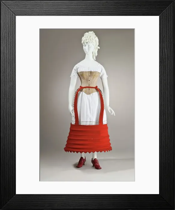 Framed Print : Crinoline: Bustle cage crinoline, England, 1862-1870. Creator: Unknown Framed Print : Crinoline: Bustle cage crinoline, England, 1862-1870. Creator: Unknown