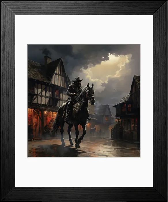 Framed Print : AI IMAGE - Dick Turpin, 1730s, (2023). Creator: Heritage Images Framed Print : AI IMAGE - Dick Turpin, 1730s, (2023). Creator: Heritage Images