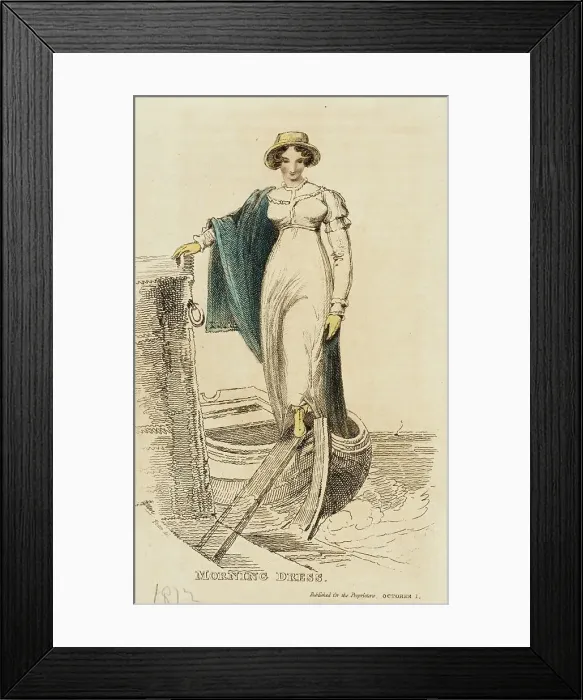 Framed Print : Fashion Plate (Morning Dress), 1812. Creator: Unknown Framed Print : Fashion Plate (Morning Dress), 1812. Creator: Unknown
