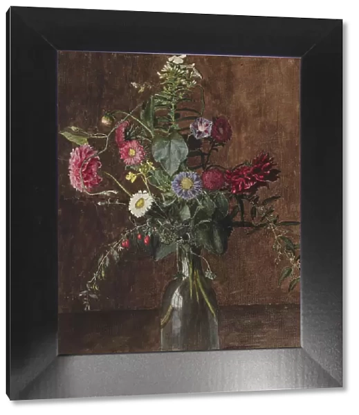 Bouquet of Flowers with Dahlias, c1862. Creator: Leon Bonvin