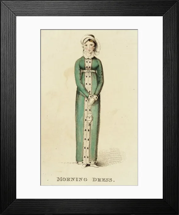 Framed Print : Fashion Plate (Morning Dress), 1813. Creator: Unknown Framed Print : Fashion Plate (Morning Dress), 1813. Creator: Unknown