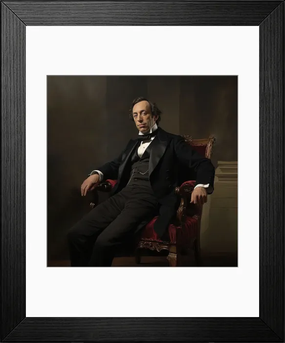Framed Print : AI IMAGE - Portrait of Benjamin Disraeli, 1860s, (2023). Creator: Heritage Images Framed Print : AI IMAGE - Portrait of Benjamin Disraeli, 1860s, (2023). Creator: Heritage Images