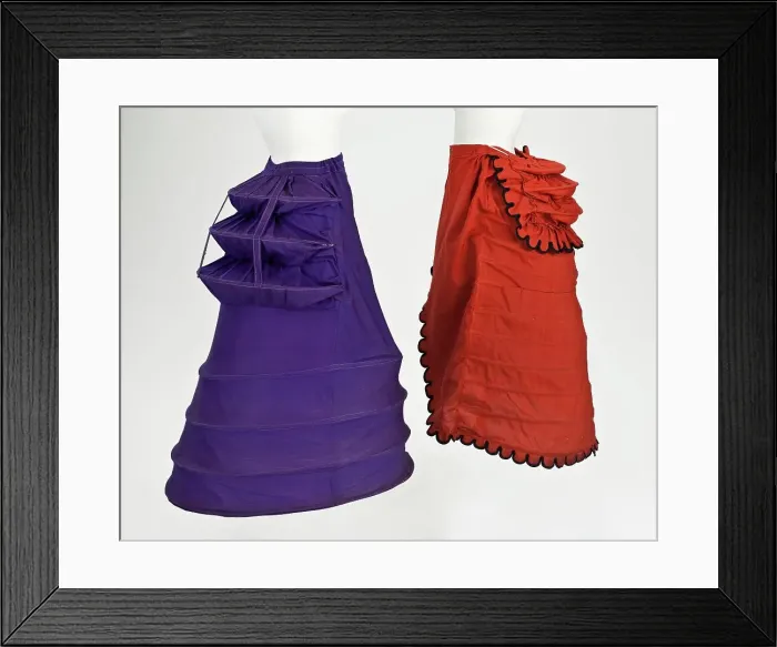 Framed Print : Woman's cage crinolettes (with bustles), England, between 1872 and 1875. Creator: Unknown Framed Print : Woman's cage crinolettes (with bustles), England, between 1872 and 1875. Creator: Unknown