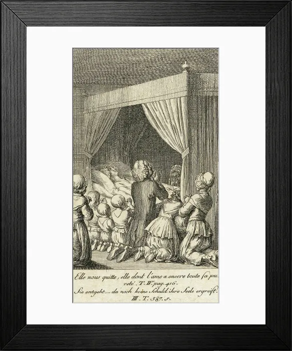 Framed Print : Cecilia or the Story of a Rich Orphan, 1787. Creator: Daniel Nikolaus Chodowiecki Framed Print : Cecilia or the Story of a Rich Orphan, 1787. Creator: Daniel Nikolaus Chodowiecki