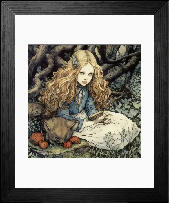 Framed Print : AI IMAGE - Alice, from Alice in Wonderland, 2023. Creator: Heritage Images. AI IMAGE - Alice, from Alice in Wonderland, 2023. Creator: Heritage Images Framed Print : AI IMAGE - Alice, from Alice in Wonderland, 2023. Creator: Heritage Images. AI IMAGE - Alice, from Alice in Wonderland, 2023. Creator: Heritage Images