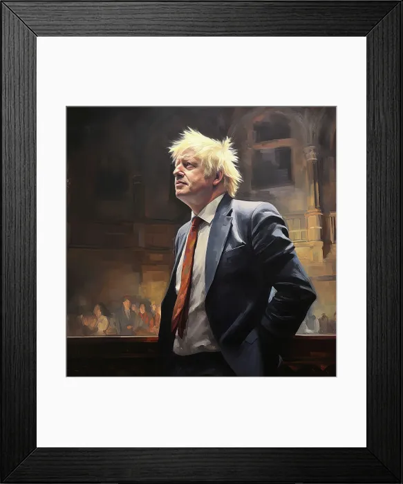 Framed Print : AI IMAGE - Portrait of Boris Johnson, 2023. Creator: Heritage Images Framed Print : AI IMAGE - Portrait of Boris Johnson, 2023. Creator: Heritage Images