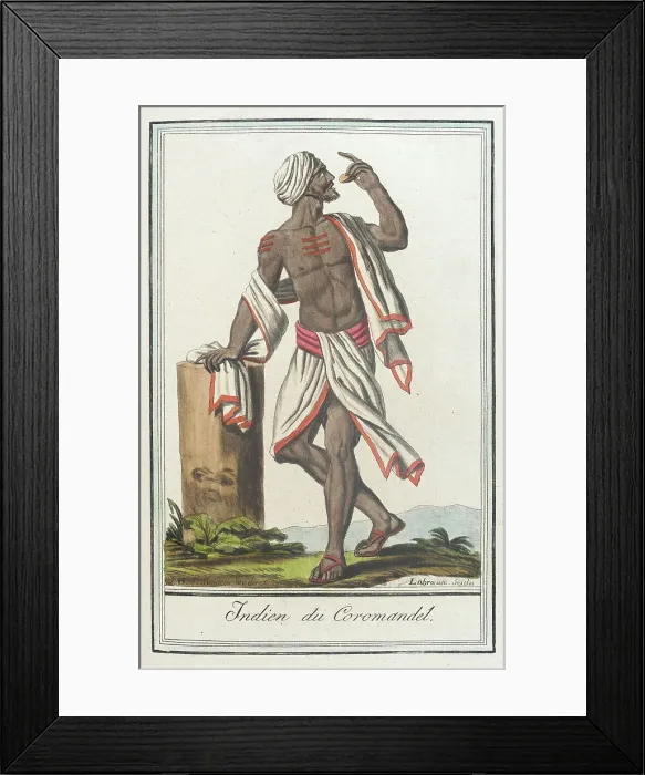 Framed Print : Costumes de Différents Pays, Indien du Coromandel, c1797. Creators: Jacques Grasset de Saint-Sauveur, LF Labrousse Framed Print : Costumes de Différents Pays, Indien du Coromandel, c1797. Creators: Jacques Grasset de Saint-Sauveur, LF Labrousse