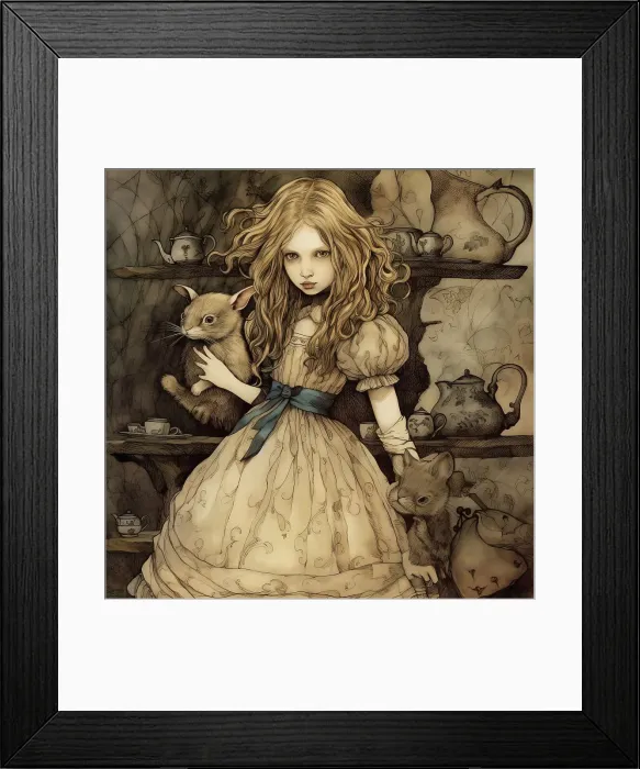 Framed Print : AI IMAGE - Alice, from Alice in Wonderland, 2023. Creator: Heritage Images. AI IMAGE - Alice, from Alice in Wonderland, 2023. Creator: Heritage Images Framed Print : AI IMAGE - Alice, from Alice in Wonderland, 2023. Creator: Heritage Images. AI IMAGE - Alice, from Alice in Wonderland, 2023. Creator: Heritage Images