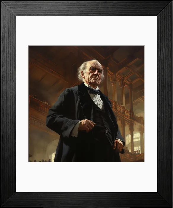 Framed Print : AI IMAGE - Portrait of William Ewart Gladstone, 1890s, (2023). Creator: Heritage Images Framed Print : AI IMAGE - Portrait of William Ewart Gladstone, 1890s, (2023). Creator: Heritage Images