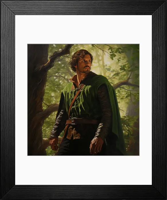 Framed Print : AI IMAGE - Illustration of Robin Hood, 2023. Creator: Heritage Images Framed Print : AI IMAGE - Illustration of Robin Hood, 2023. Creator: Heritage Images
