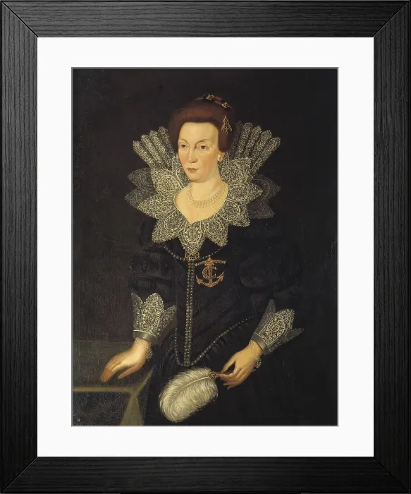 Framed Print : Kristina, i.e. (1573-1625), princess of Holstein-Gottorp, queen of Sweden, married... 17th century Creator: Anon Framed Print : Kristina, i.e. (1573-1625), princess of Holstein-Gottorp, queen of Sweden, married... 17th century Creator: Anon