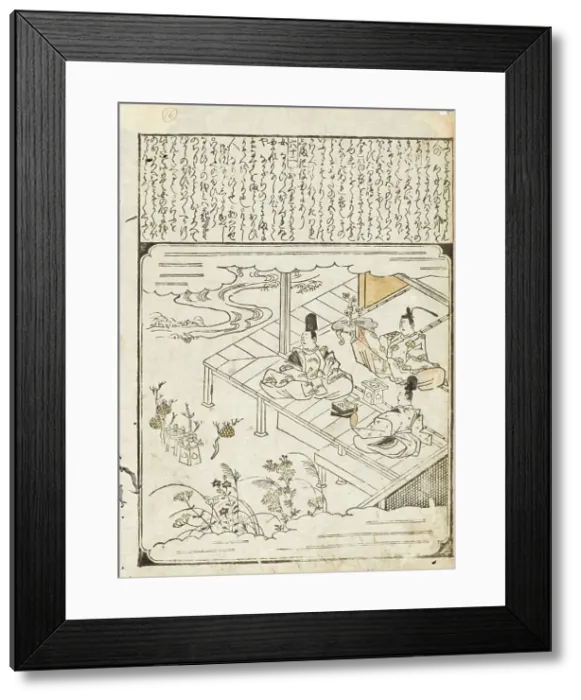 Framed Print : Scenes from the Tales of Ise (Narihira), 1670s-1680s. Creator: Unknown Framed Print : Scenes from the Tales of Ise (Narihira), 1670s-1680s. Creator: Unknown