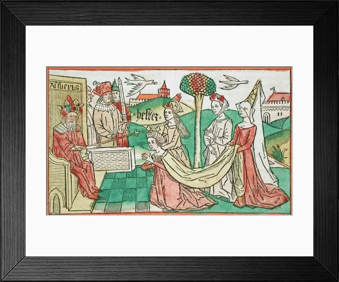 Framed Print : Esther Before King Ahasureus, c1470. Creator: Unknown Framed Print : Esther Before King Ahasureus, c1470. Creator: Unknown